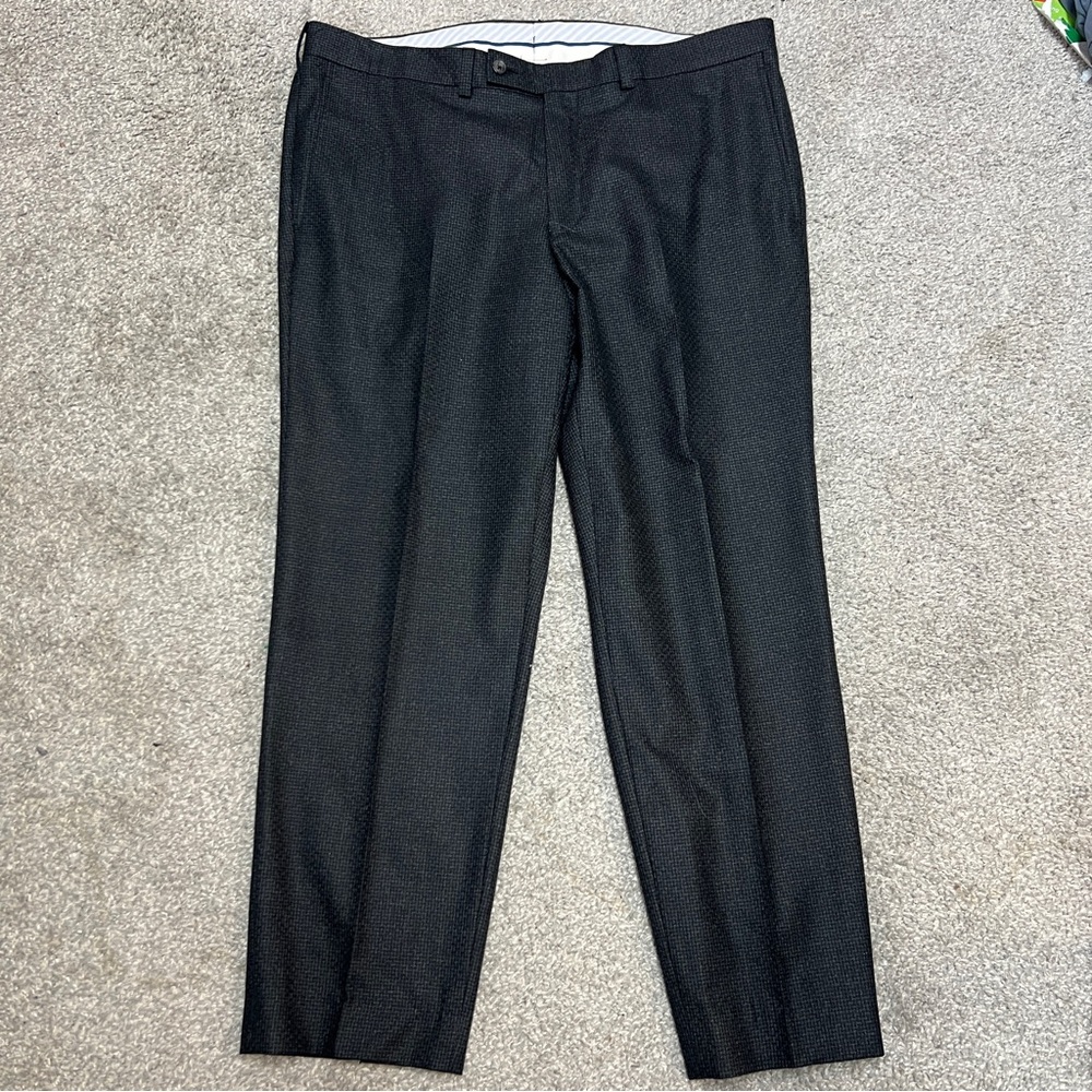 Jack Victor Pants Mens 38x29 Gray Wool Oslo Vitale Barberis Canonico Super 120s